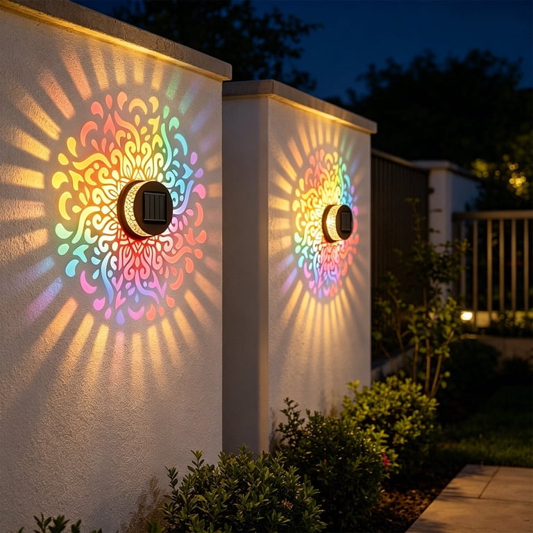 💡🌸 RGB Mandala Pattern Lamp | Decorative Garden & Outdoor Light