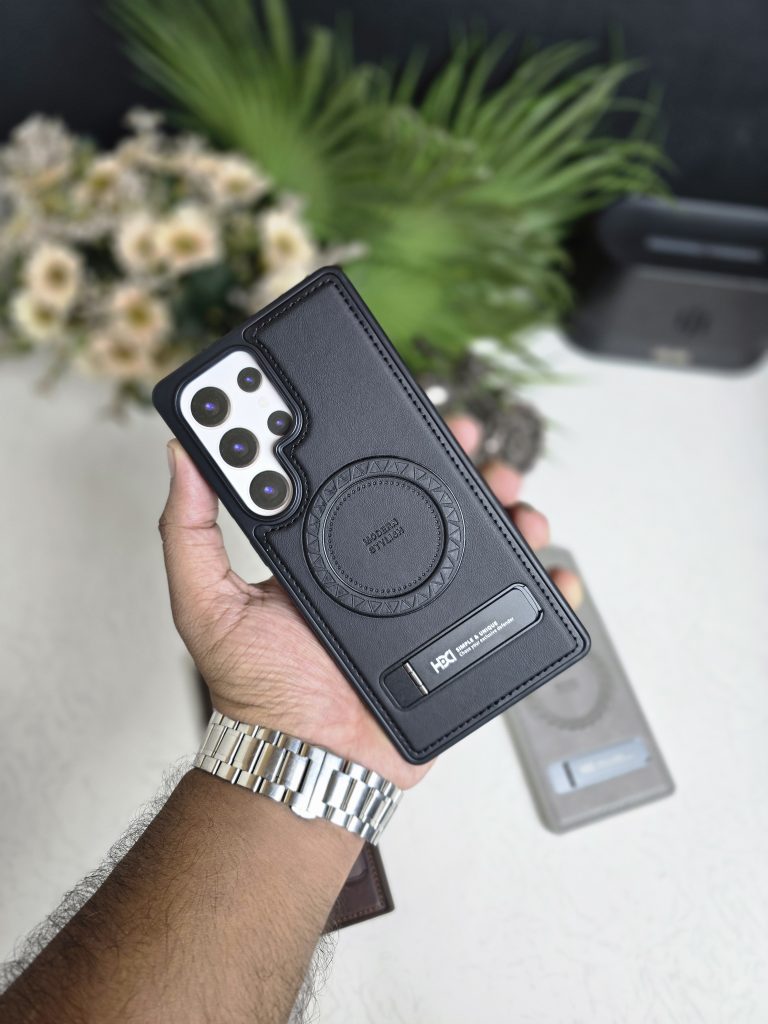 Leather Magsafe Stand Case Samsung