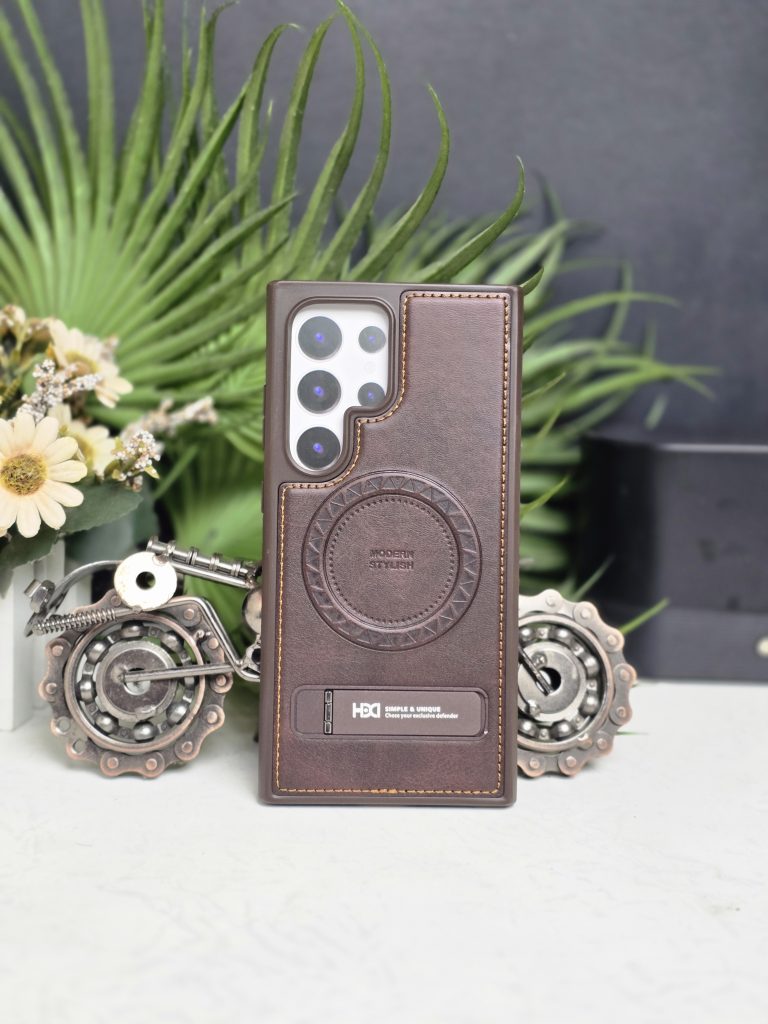 Leather Magsafe Stand Case Samsung