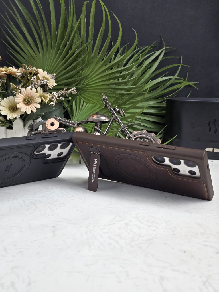 Leather Magsafe Stand Case Samsung