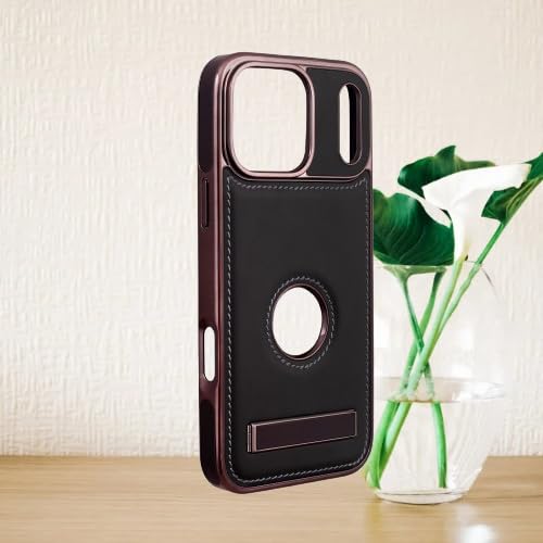 ✨📱 Luxury PU Leather iPhone Case | Built-in Kickstand