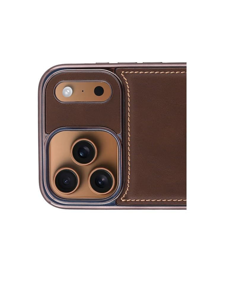 ✨📱 Luxury PU Leather iPhone Case | Built-in Kickstand