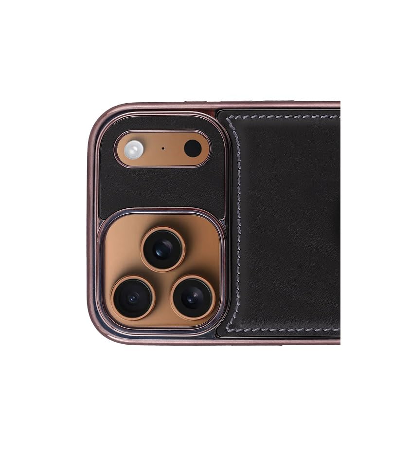 ✨📱 Luxury PU Leather iPhone Case | Built-in Kickstand