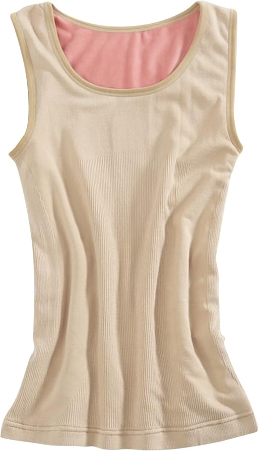 Womens Thermal Fleece Lined Underwear Tops Camisole