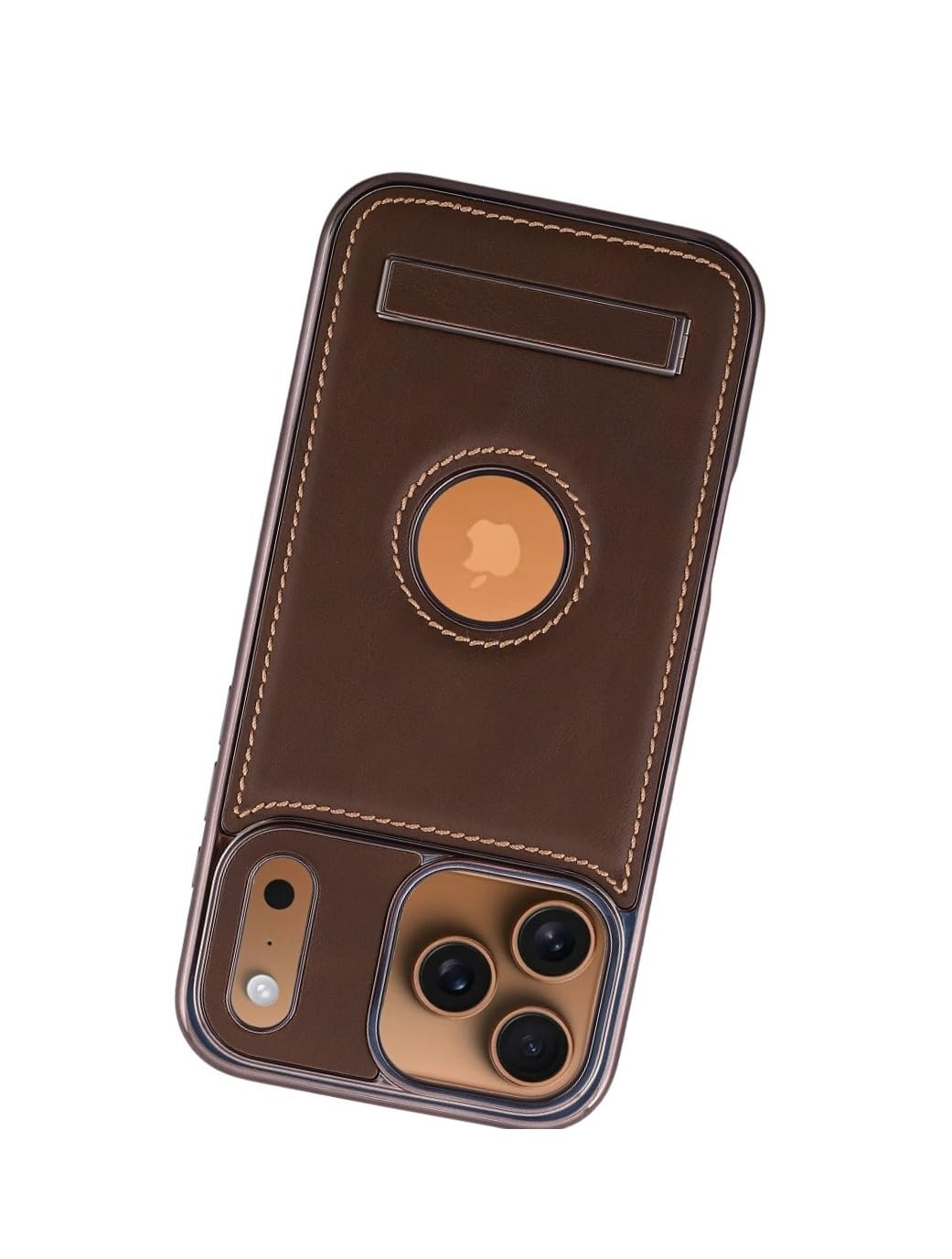 ✨📱 Luxury PU Leather iPhone Case | Built-in Kickstand