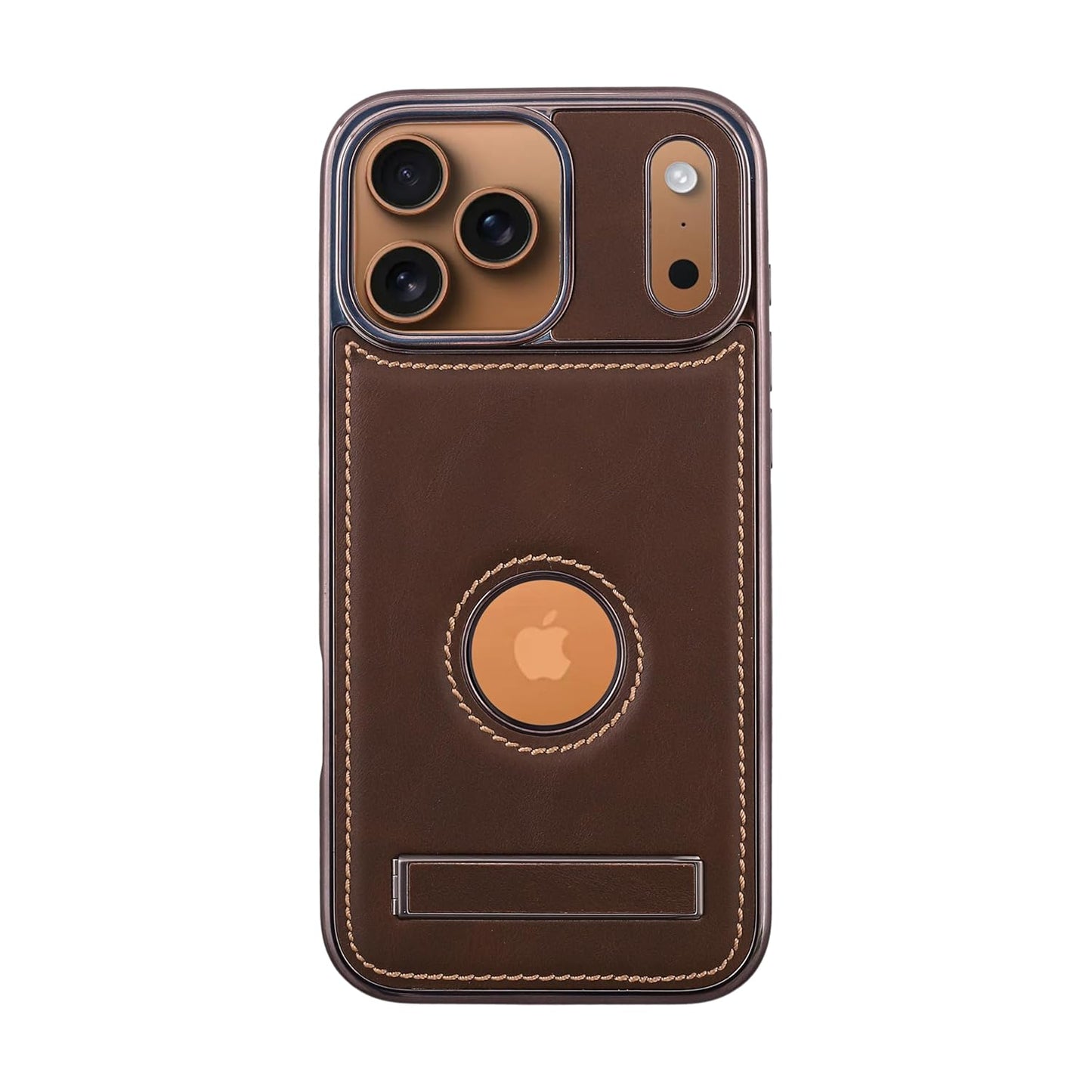 ✨📱 Luxury PU Leather iPhone Case | Built-in Kickstand