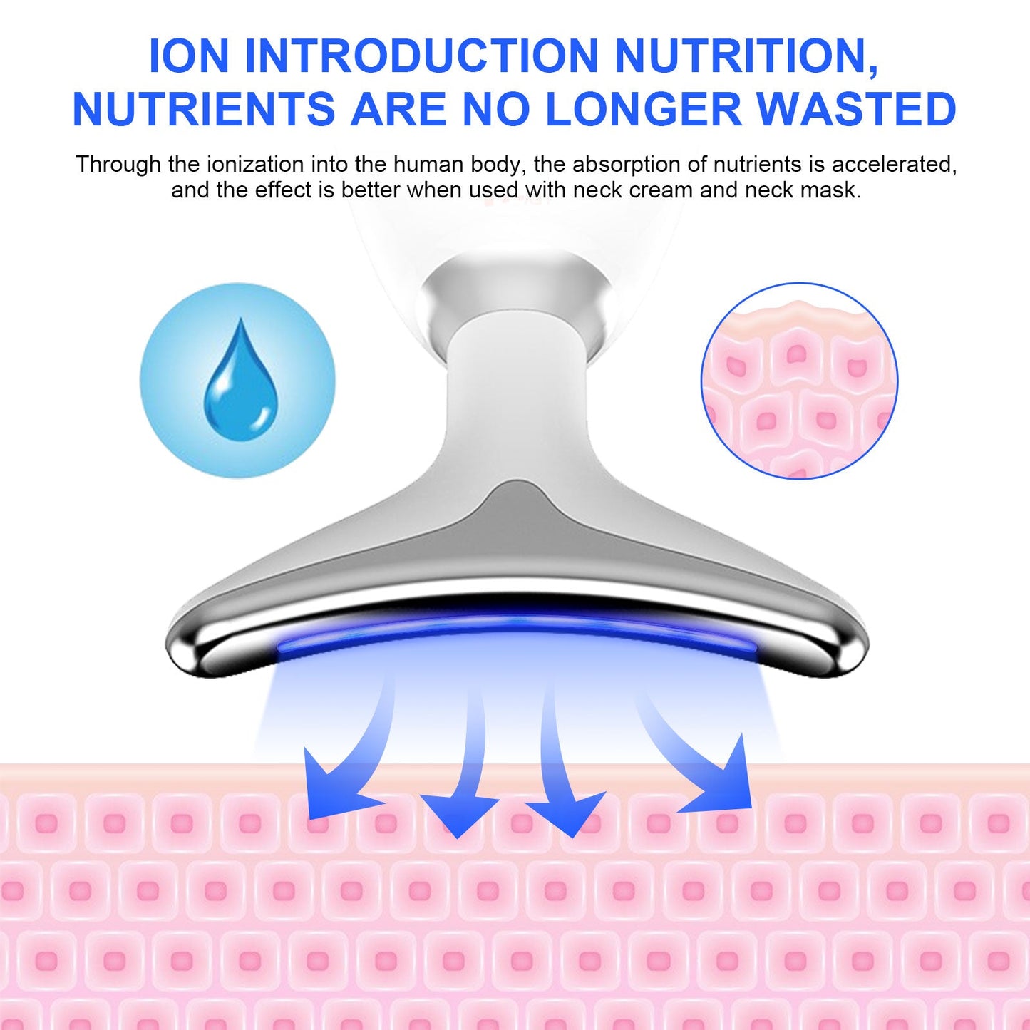 Anti Wrinkles Neck Face Massager, Beauty Massager for Face and Neck