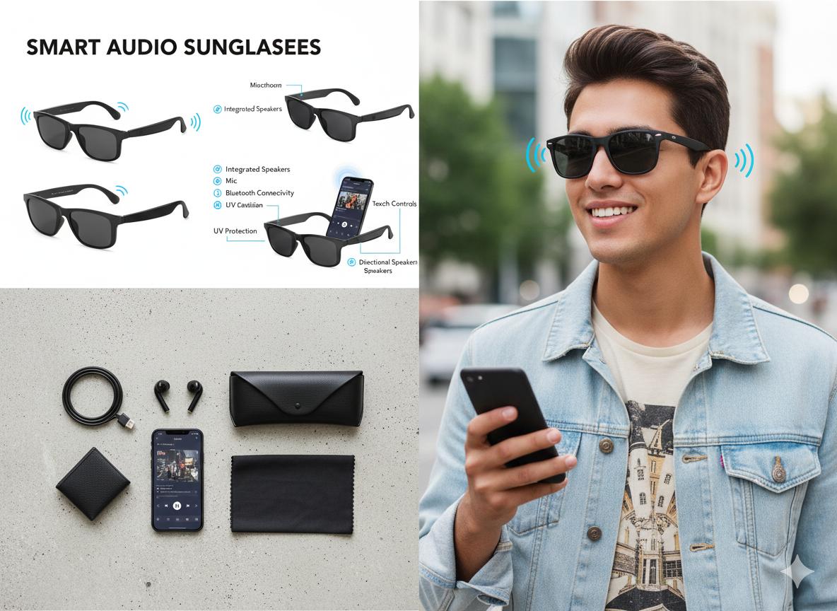 🕶️🔊 Smart Audio Sunglasses | Music & Calls, Hands-Free