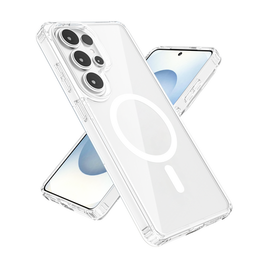 🧲📱 Transparent Magnetic Samsung Case | Anti-Yellowing Wireless Charging Cover