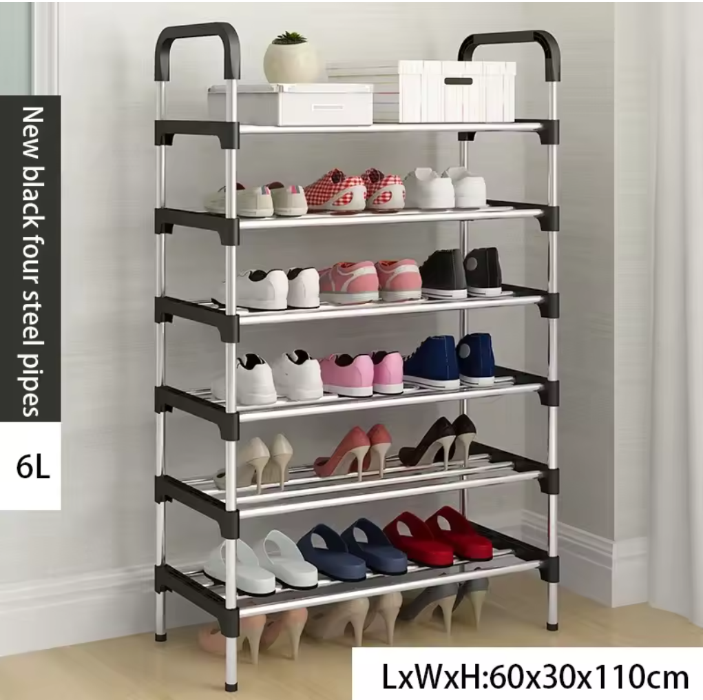 👟✨ 6-Layer Easy-to-Assemble Shoe Rack | Space-Saving Organizer
