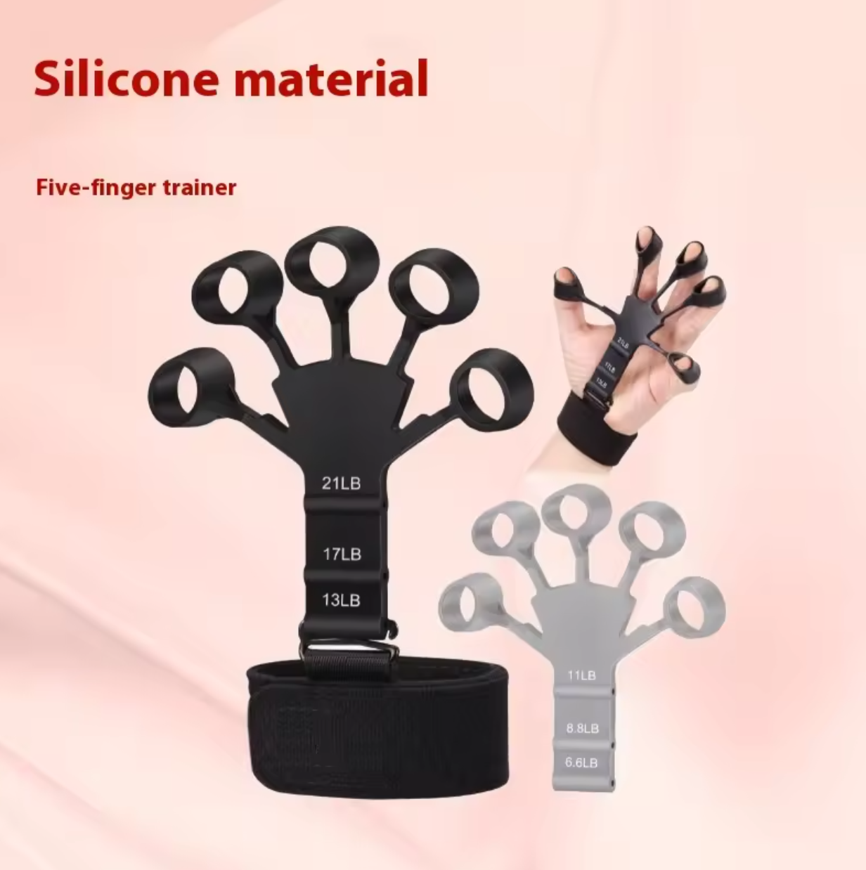 💪✋ Hand Grip Strengthener | 6-Level Resistance Grip Trainer