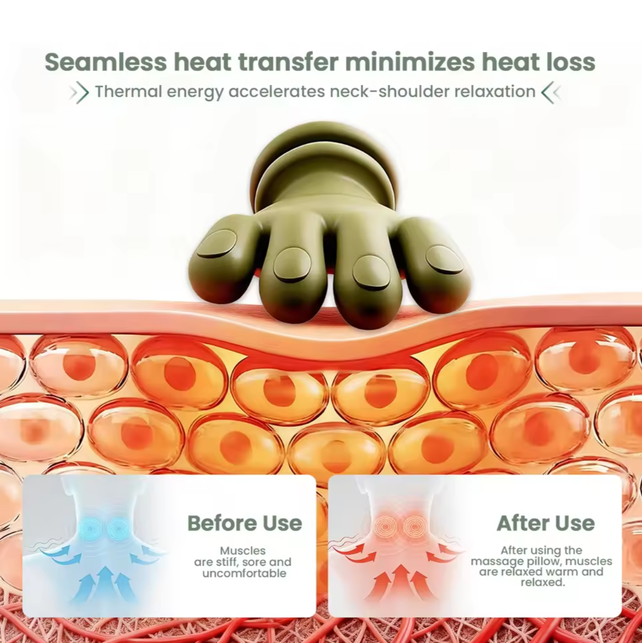 💆‍♂️🤖 Electric Massager | Smart Heat & Deep Kneading Massage