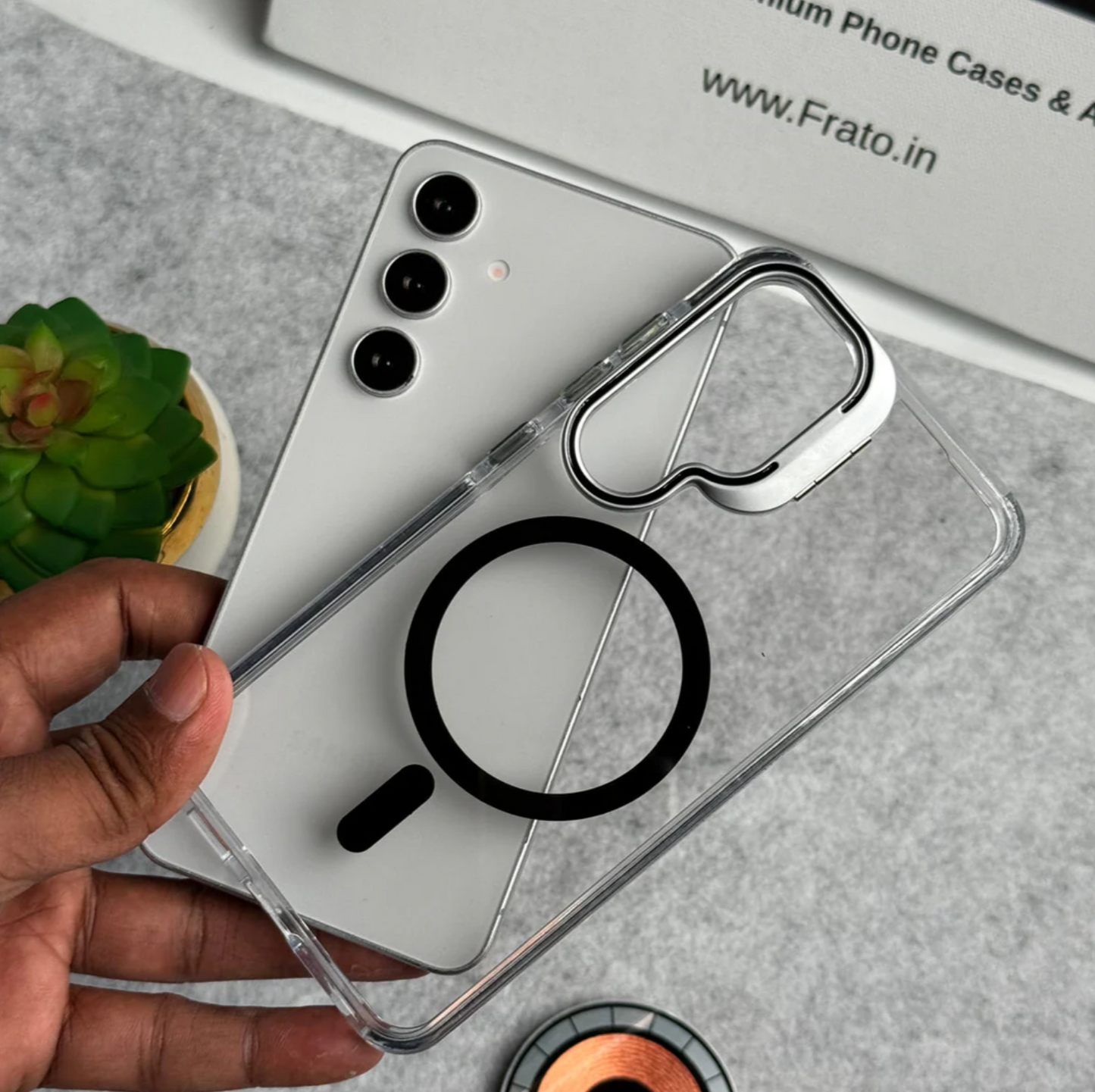 📱🛡️ Transparent Samsung S Series Case | Camera Kickstand