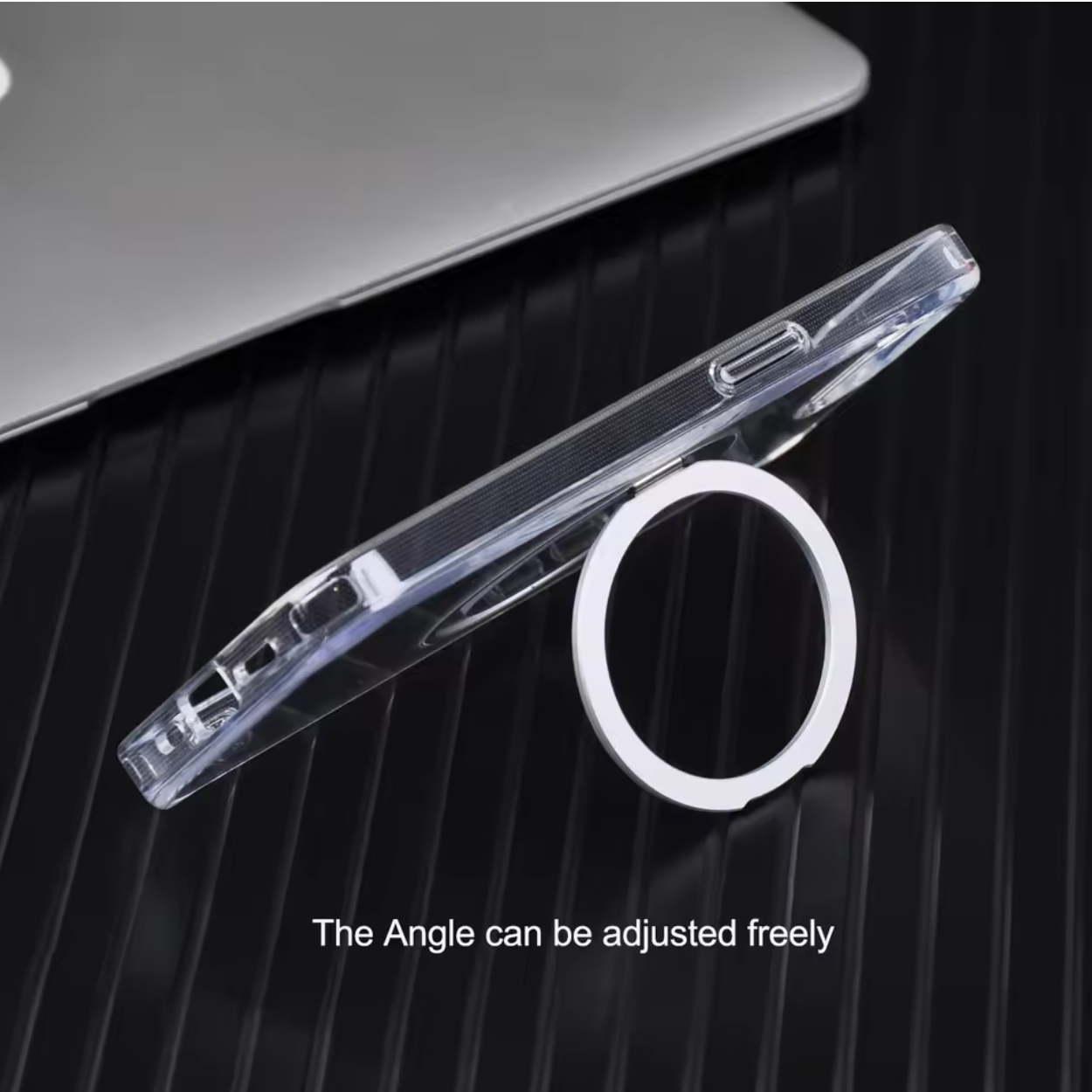 🔍📱 Crystal Clear MagSafe iPhone Case with Ring Stand