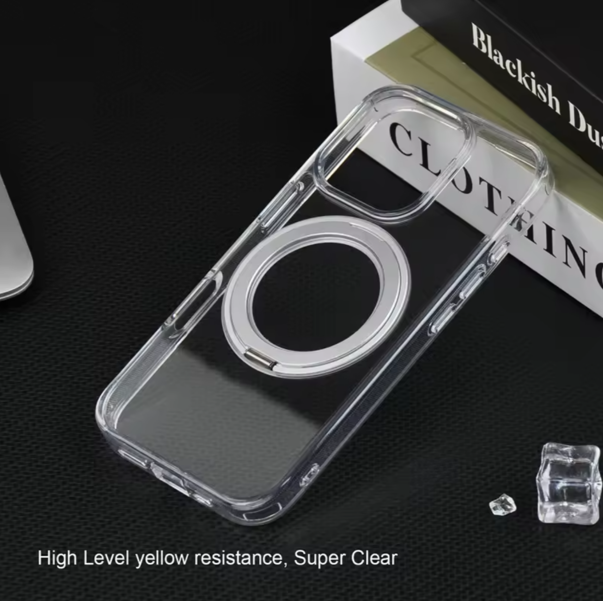 🔍📱 Crystal Clear MagSafe iPhone Case with Ring Stand