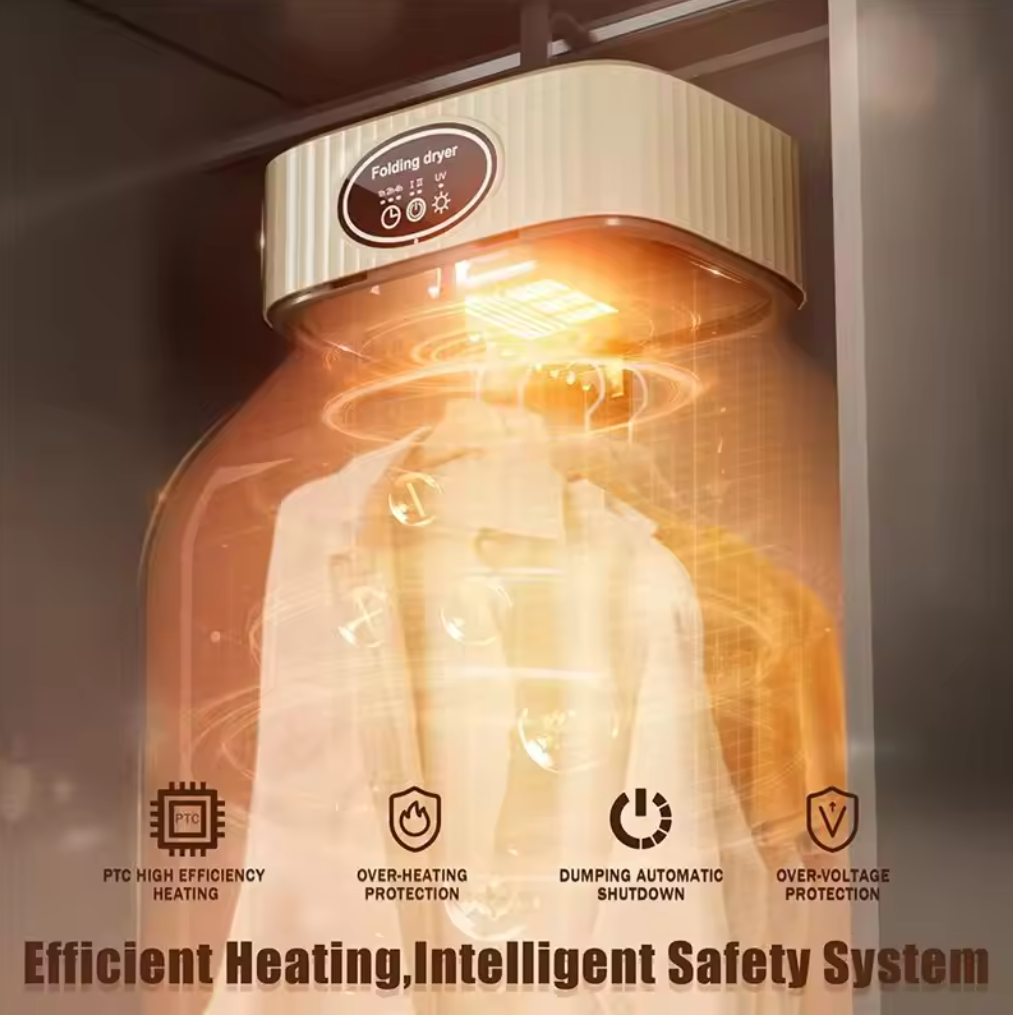 ✨👚 Portable Electric Hang Dryer | Smart Timing Drying