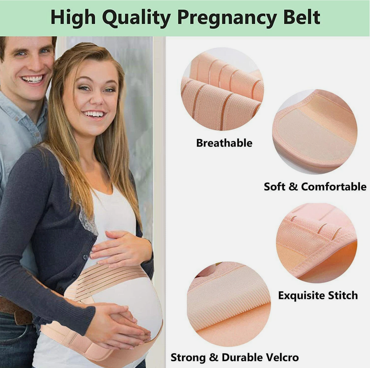 🌟🤱 Comfortable Pregnancy Belt | Adjustable & Breathable