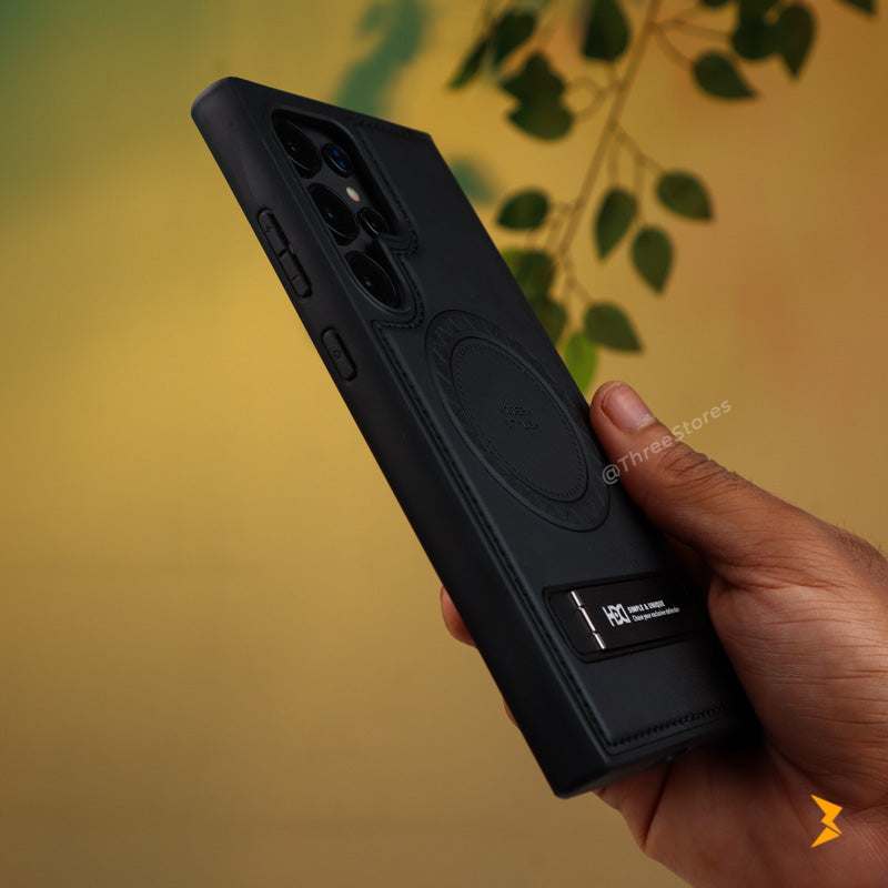 Leather Magsafe Stand Case Samsung