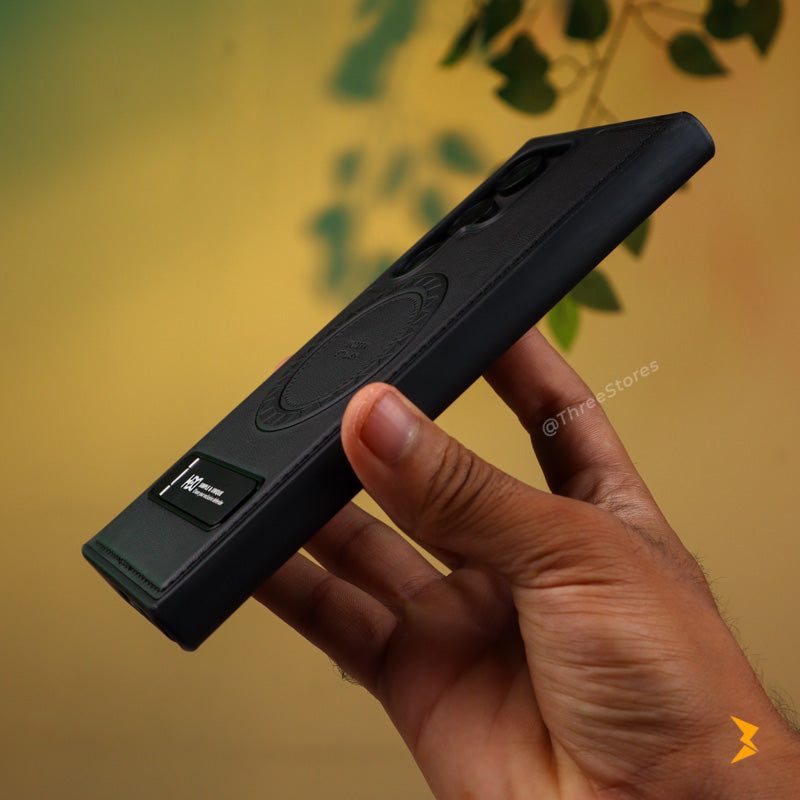 Leather Magsafe Stand Case Samsung