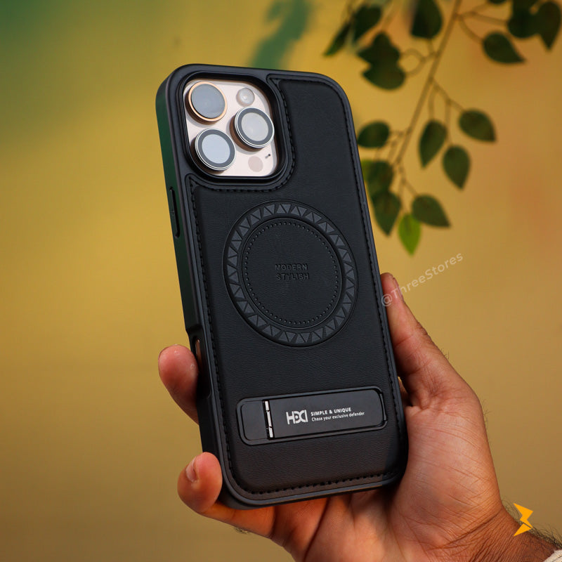 Leather Magsafe Stand iPhone Case
