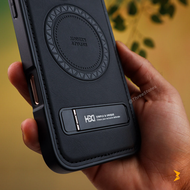 Leather Magsafe Stand iPhone Case