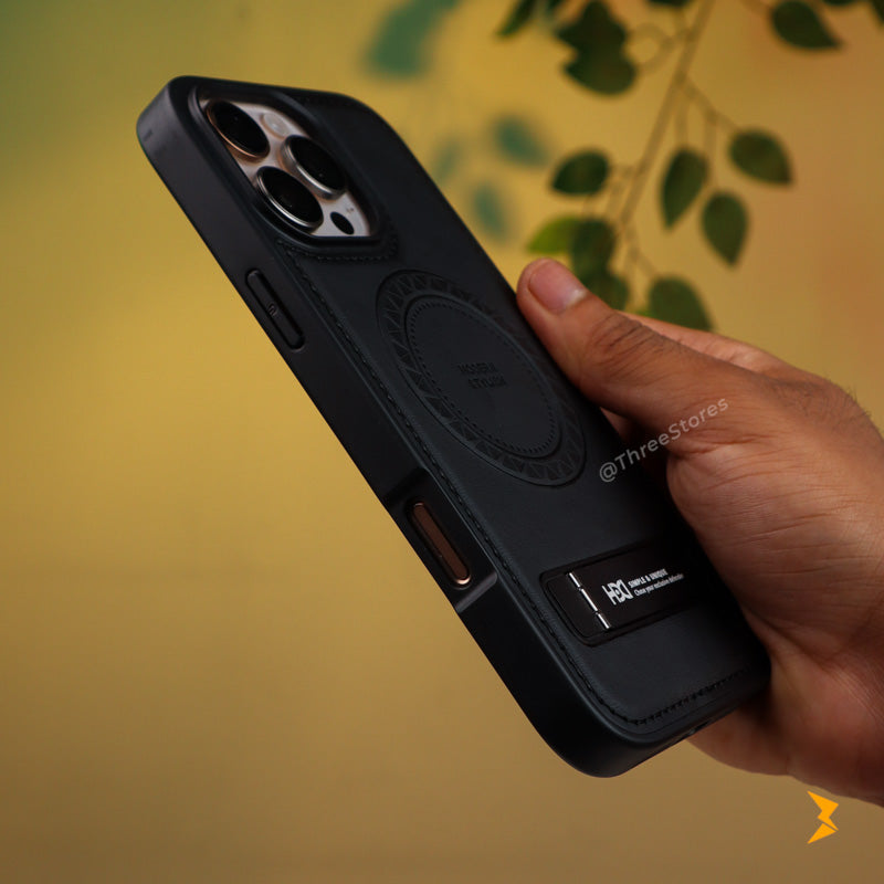 Leather Magsafe Stand iPhone Case