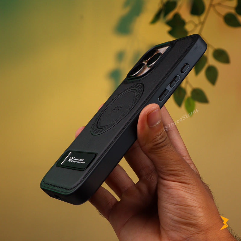 Leather Magsafe Stand iPhone Case