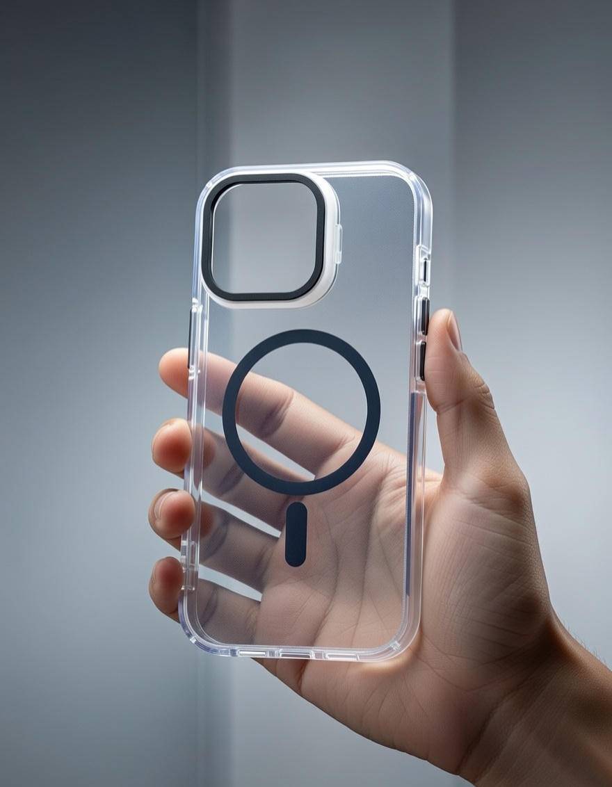 📱✨ Transparent MagSafe Clear Case for iPhone | Built-in Stand