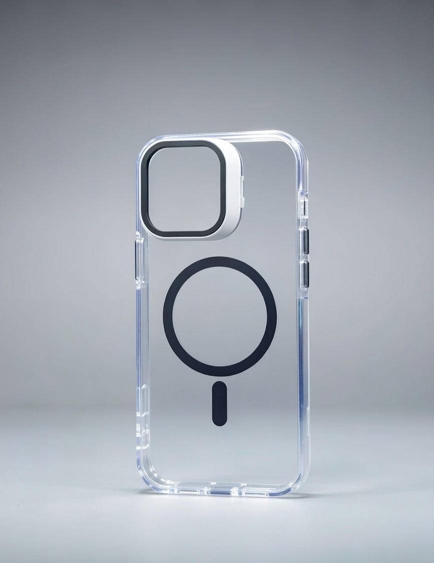 📱✨ Transparent MagSafe Clear Case for iPhone | Built-in Stand